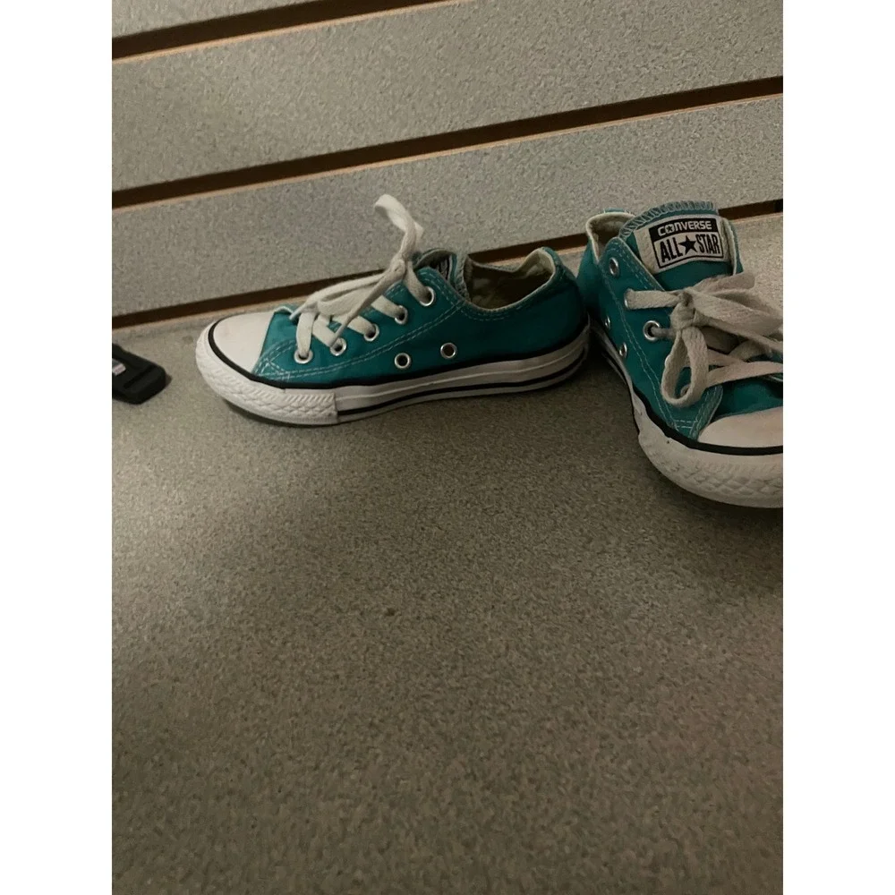 Converse Chuck Taylor All Star‎ Youth Teal Canvas Low Top Sneakers 344810F Sz 12